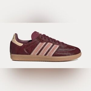 NWOT Adidas - Samba OG 'Pony' Sand Strata / Maroon / Warm Clay Low Top Sneakers